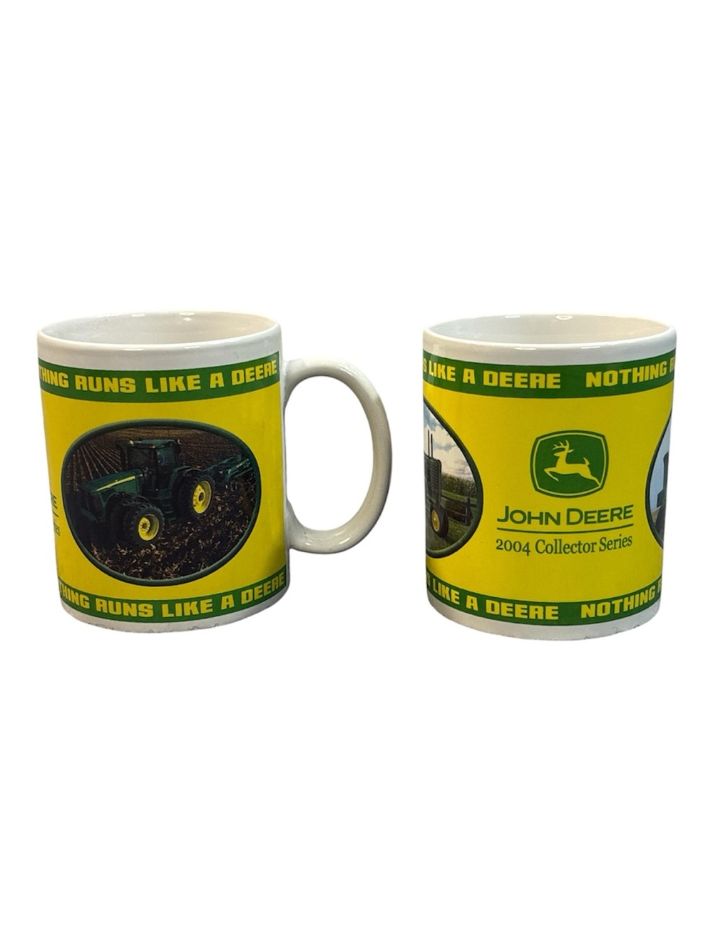 John Deere 2004 Collector Series Mug Set of 2 Houston Harvest 31151 31251 Farm